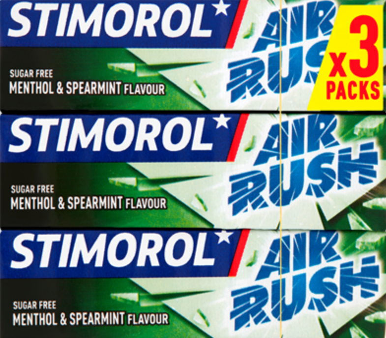 Жуйки Stimorol Air Rush Menthol Spearmint 3х10шт (15.03.2025)