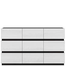 Комод в спальню з ЛДСП KOM2D3S Лаєр Gerbor Венге магія/Ясен сніжний