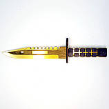 Дерев'яний Дитячий ніж "М-9 BAYONET GOLD" Золото з STANDOFF 2, іграшкова зброя, фото 3