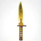 Дерев'яний Дитячий ніж "М-9 BAYONET GOLD" Золото з STANDOFF 2, іграшкова зброя, фото 4