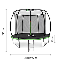 Батут Outtec Premium 10ft (312см) черно-зеленый с внутренней сеткой i