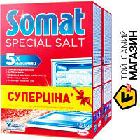 Сіль для посудомийок Somat Сіль для ПМ потрійної дії 2 шт. 1,5 кг