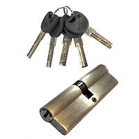 Сердцевина для замка 100мм (50х50), ключ/ключ, SN сатин, 5 ключей, цинк ZC IMPERIAL