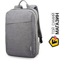 Серый рюкзак городской для мужчин, женщин полиэстер Lenovo Backpack B210, grey (GX40Q17227)