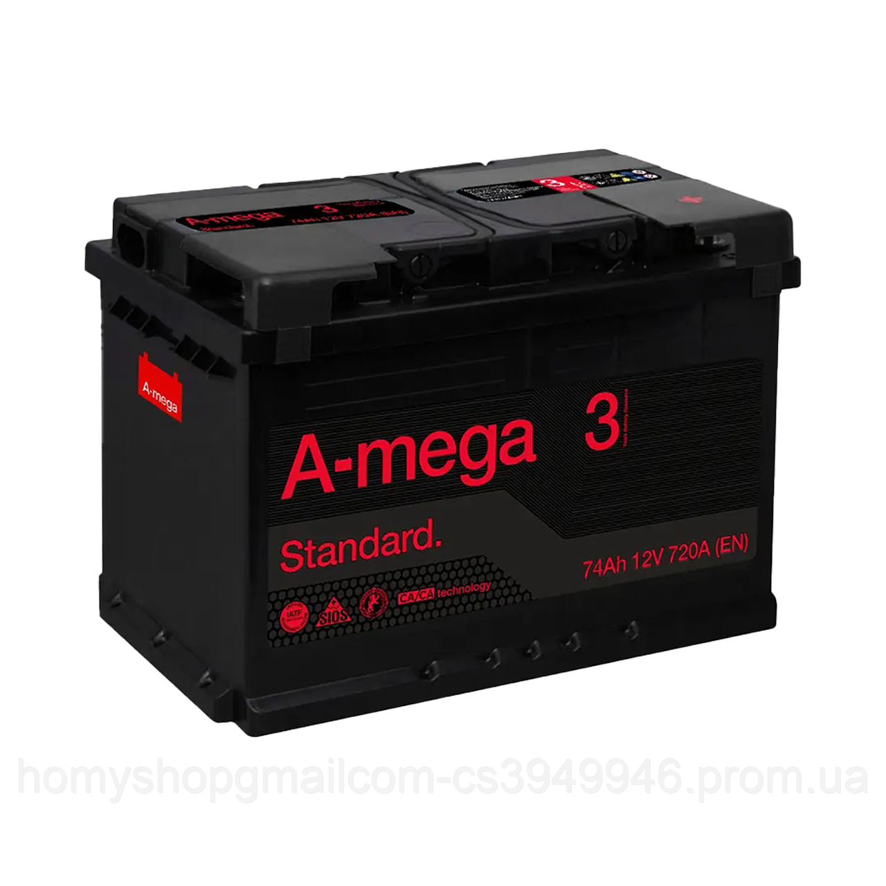 Аккумулятор авто Мегатекс A-mega Standard (М3) 6СТ-74-АЗ (лев) ТХП 720 ...