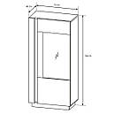 Вітрина низька у вітальню з ЛДСП 1D1W/72 Arco (Marco) Perfect Home Графіт/Дуб артизан, фото 4