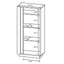 Вітрина низька у вітальню з ЛДСП 1D1W/72 Arco (Marco) Perfect Home Графіт/Дуб артизан, фото 5