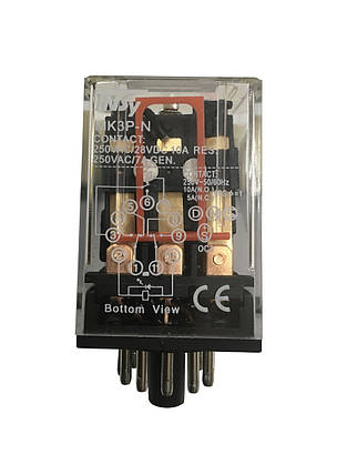 Реле проміжне РП3к3-MK3P 10А 24DС LED 3p TNSy5505157, фото 1