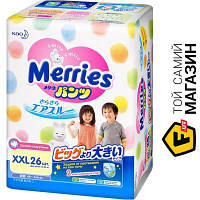 Трусики Merries Трусики-підгузки для дітей XXL 15-28 кг, 26 шт (4901301281098)