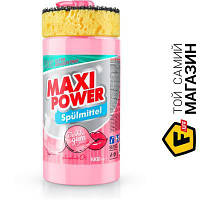 Maxi Power Средство для ручного мытья посуды Bubble Gum с губкой 1л