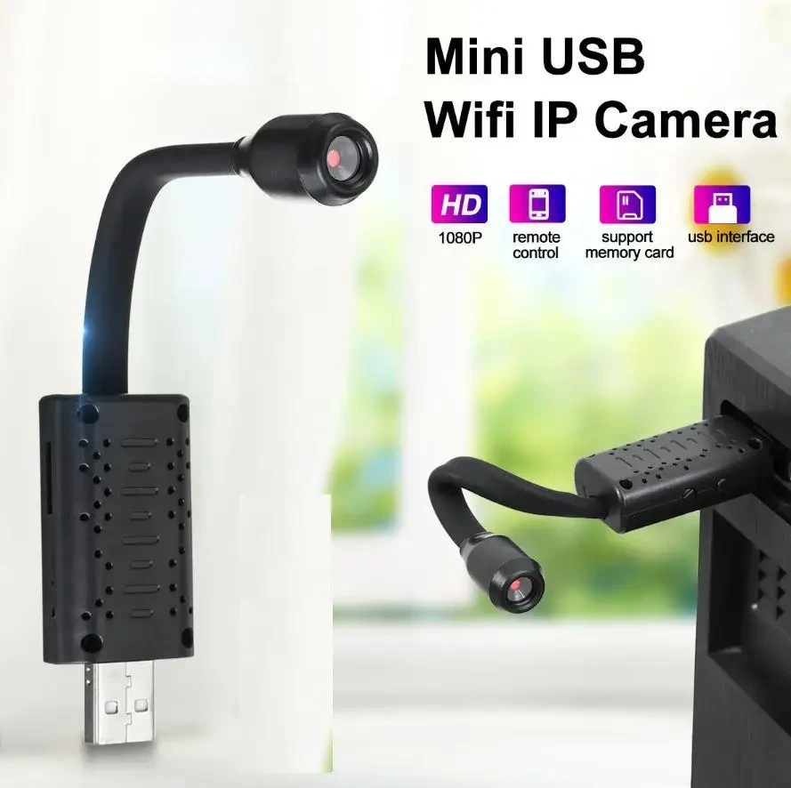 Мини Wifi IP камера U21, с умным датчиком движения, USB, с гибкой ножкой, Full HD - фото 3 - id-p2196608908