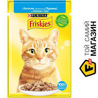 Влажный корм Friskies Корм для кошек влажный с лососем кусочки в соусе 85г