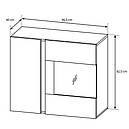 Вітрина навісна у вітальню з ЛДСП 2D1W/96 Arco (Marco) Perfect Home Графіт/Дуб артизан, фото 5