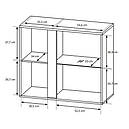 Вітрина навісна у вітальню з ЛДСП 2D1W/96 Arco (Marco) Perfect Home Графіт/Дуб артизан, фото 4