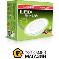 Светильник Eurolamp Светильник светодиодный Glass Downlight круглый LED-DLR-6/4 6 Вт 4000 К белый