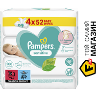 Pampers Салфетки Sensitive 4х52 шт 208 шт.