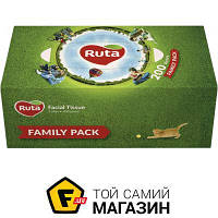 Сухі серветки Ruta Серветки гігієнічні в боксі Family Pack Brick 200 шт.