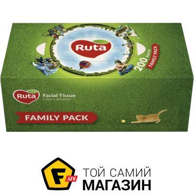 Сухие салфетки Ruta Салфетки гигиенические в боксе Family Pack Brick 200 шт. - фото 1 - id-p2196586408