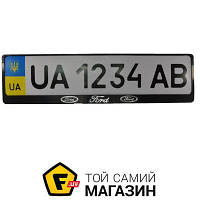 Poputchik Рамка номер. знаку пластик з об"ємними літерами Ford (2шт) (24-004)