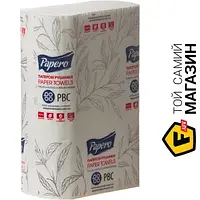 Papero Полотенца бумажные целлюлозные V-образные 21х22 см, 200 листов, 1 слой, белый PAPERO (RV039)
