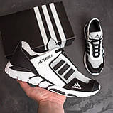 Кросівки дихаючі чоловічі Adidas літні сітка, повсякденні білі кросівки *A3 бел сет*, фото 3