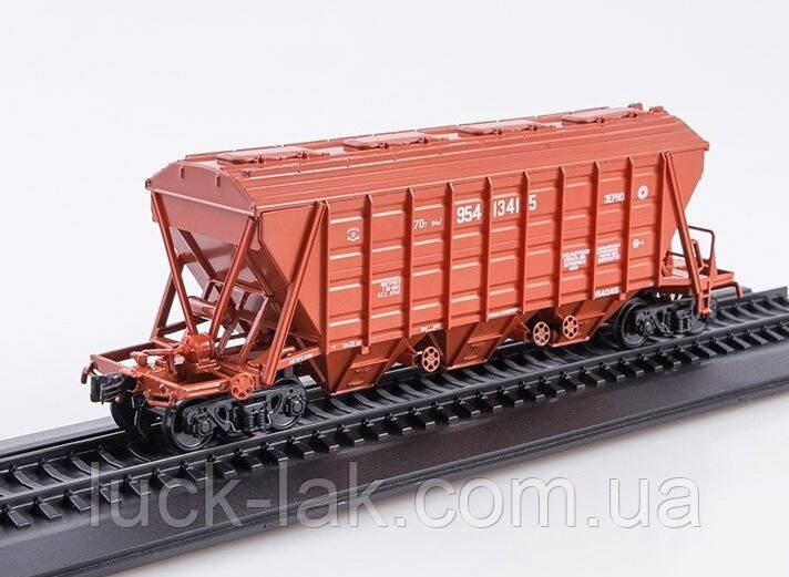 Масштабна модель вагона-хопера 19-752 у масштабі 1:87 (Наші поїзда)., фото 1