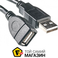 Удлинитель PowerPlant USB 2.0 AF/AM, 0.1м (KD00AS1209)