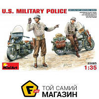 Модель 1:35 мотоциклы - Miniart - U.S. Military police (MA35085) пластмасса