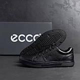 Чоловічі кеди чорні, Класичні чоловічі шкіряні кеди демісезонні *ек-1*, фото 3