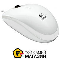 Мышь Logitech B100 Optical USB Mouse White (910-003360)