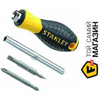 Стандартная отверточная рукоять со сменными битами Stanley 6 Way 6в1 (0-68-012) шлицевая (Slotted), крестовая