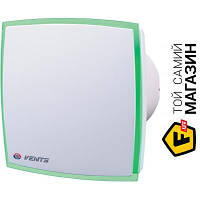 Осьовий побутовий накладний (настінний/стельовий) вентилятор витяжний Vents 100 ЛД Лайт зелений білий, зелений