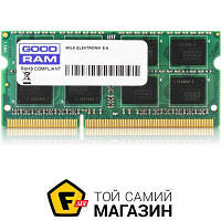 Оперативная память Goodram SODIMM DDR3 4GB, 1600MHz, PC3-12800 (GR1600S364L11S/4G)