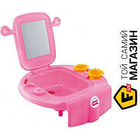 Умывальник для купания детей Ok Baby Space с небьющимся зеркалом розовый (38199900/66) - розовый пластик