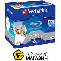 Verbatim BD-R DL 50GB 6x Wide Printable Surface Hard Coat 10шт. (43736)