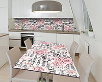Наклейка 3Д виниловая на стол Zatarga «Винтажная скатерть» 650х1200 мм для домов, квартир, ст ZZ, код: 6441171