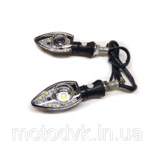 Уценка! Поворот із габаритом, стріла діодний чорний JC-116 (к-т 2 штуки)