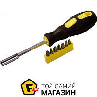 Стандартная 100 отверточная рукоять со сменными битами Mastertool SL/PH/PZ 7шт. (40-0142) шлицевая (Slotted),