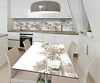 Наклейка 3Д виниловая на стол Zatarga «Городские окраины» 650х1200 мм для домов, квартир, сто BB, код: 6442803