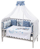 Детская постель Babyroom Bortiki Print-08 синий (мишки)