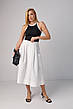 Жіночі штани-кюлоти з імітацією спідниці — молочний колір, M (є розміри), фото 4