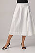 Жіночі штани-кюлоти з імітацією спідниці — молочний колір, M (є розміри), фото 5