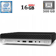 Неттоп HP ProDesk 600 G4 Mini USFF/ Core i3-8100T/ 16 GB RAM/ 500 GB SSD/ UHD 630