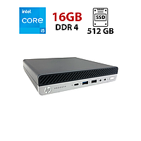 Неттоп HP ProDesk 600 G5 USDT/ Core i5-9400T/ 16 GB RAM/ 512 GB SSD/ UHD 630