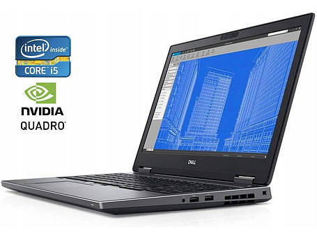 Ноутбук Dell Precision 7530/ 15.6" (1920x1080)/ Core i5-8400H/ 16 GB RAM/ 240 GB SSD/ Quadro P2000 4GB, фото 1