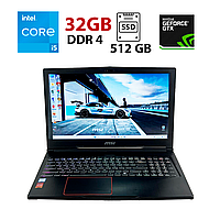 Игровой ноутбук Б-класс MSI Raider GE63 RGB 9SG/ 15.6"/ i7-9750H/ 32GB RAM/ 512GB SSD+1TB HDD/RTX 2060