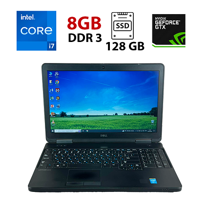Ноутбук Б-клас Dell Latitude E5540/ 14" 1366x768/ i7-4600U/ 8GB RAM/ 128GB SSD+500GB SSD/ GT 720M 2GB, фото 1