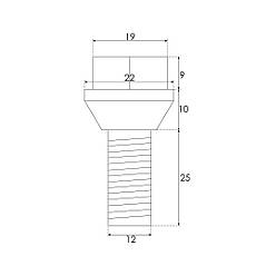 Колісний болт конусний Knott-Autoflex M12x1,5 6X0035.001, фото 3