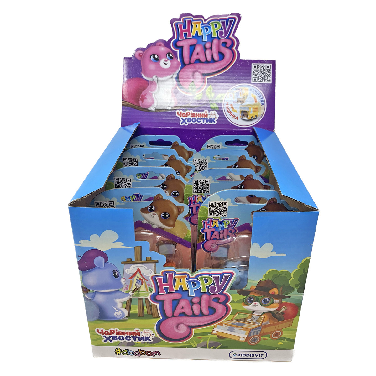 Дисплей інтерактивних іграшок "happy tails" — чарівний хвостик (8 шт.)