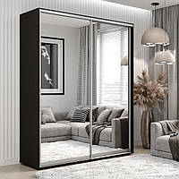 Двухдверный шкаф купе Viant 4-7 190x60x240 Венге Зеркало LW, код: 7771151